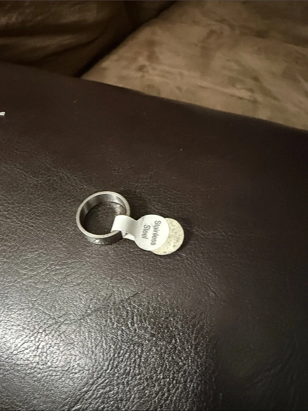 NWT Women’s Stainless Steel Ring with Single Stone - Silver Size 5-6